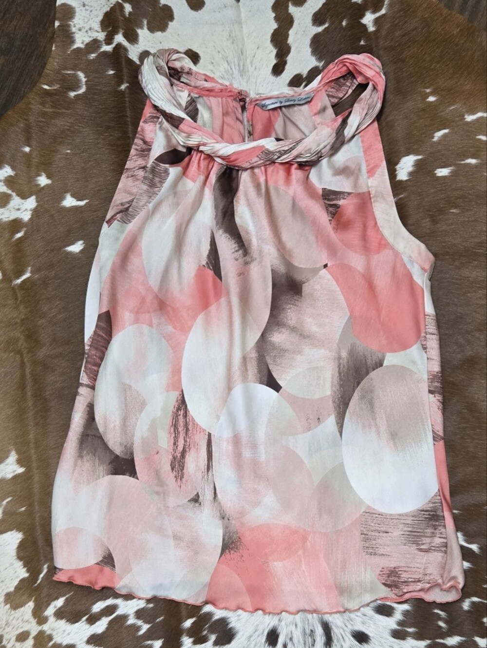 Signature by Larry Levine Abstract Pink Mini Dress